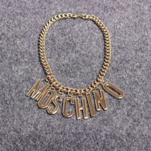 Moschino Logo Letters Chain Necklace Gold