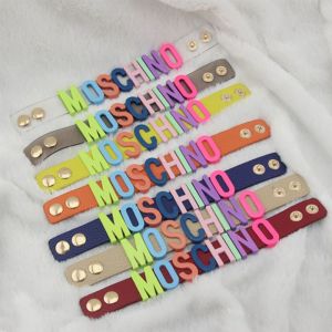 Moschino Rainbow Logo Bracelets