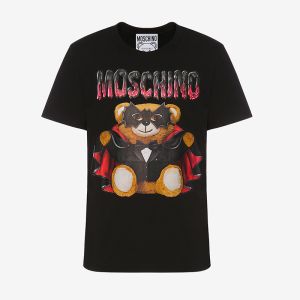 Moschino Bat Teddy Bear T-Shirt Black