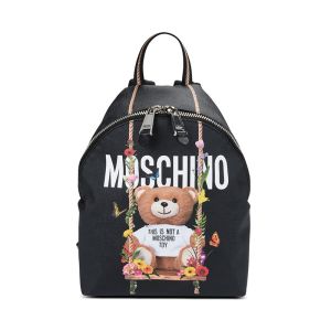 Moschino Botanical Teddy Bear Medium Backpack Black