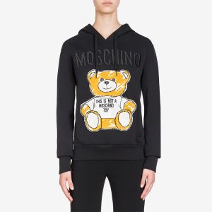 Moschino Brushstroke Teddy Bear Sweatshirt Black