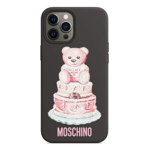 Moschino Cake Teddy Bear iPhone Case Black