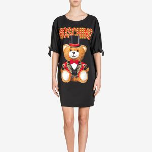 Moschino Circus Teddy Bear Short Dress Black
