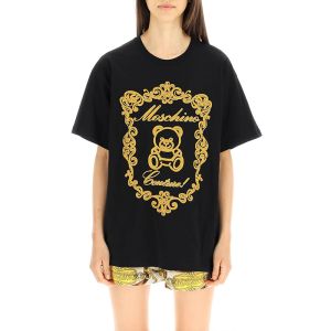 Moschino Cord Teddy Bear T-Shirt Black