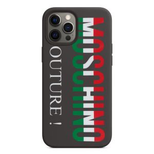 Moschino Italian Logo iPhone Case Black