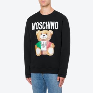 Moschino Italian Teddy Bear Sweater Black