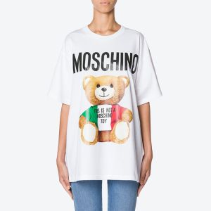Moschino Italian Teddy Bear T-Shirt White