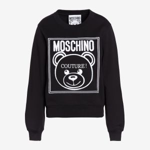 Moschino Label Teddy Bear Sweater Black