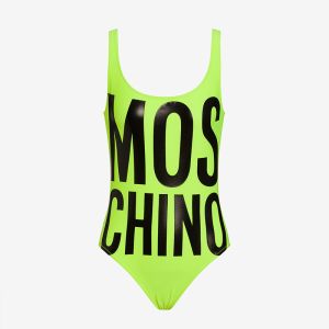 Moschino Maxi Logo Swimsuit Green