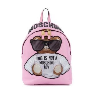 Moschino Micro Teddy Bear Nylon Backpack Pink