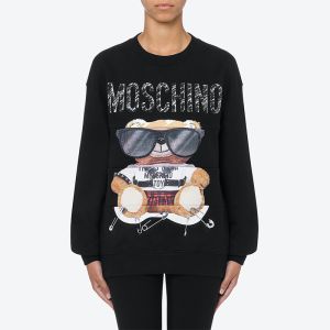 Moschino Mixed Teddy Bear Sweater Black