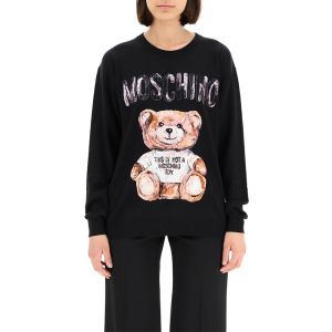 Moschino Painted Teddy Bear Sweater Black