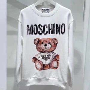 Moschino Painted Teddy Bear Sweater White