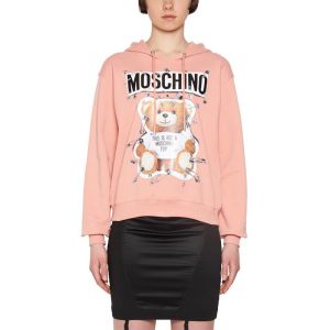 Moschino Safety Pin Teddy Bear Sweatshirt Pink