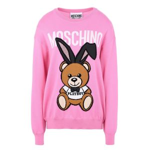 Moschino Playboy Teddy Bear Sweater Pink