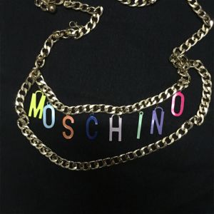 Moschino Rainbow Logo Chains Waist Gold