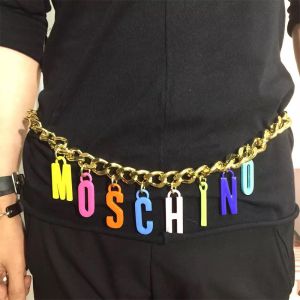 Moschino Rainbow Logo Chain Waist Gold