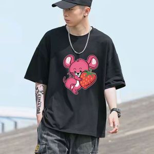 Moschino Strawberry Mouse T-Shirt Black