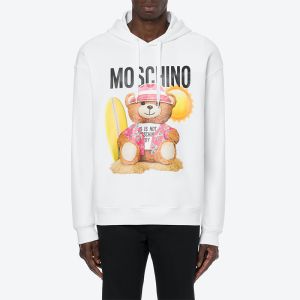 Moschino Surfer Teddy Bear Sweatshirt White