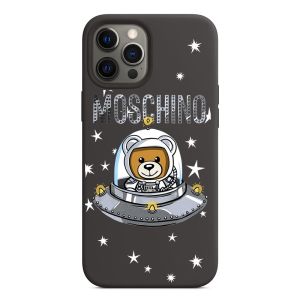Moschino Ufo Teddy Bear iPhone Case Black