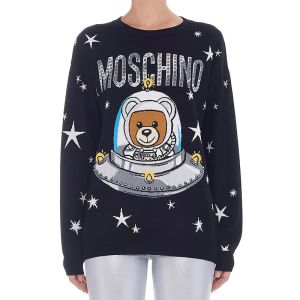 Moschino Ufo Teddy Bear Sweater Black