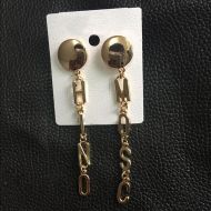 Moschino Logo Letter Earrings Gold