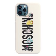Moschino Animals Logo iPhone Case White