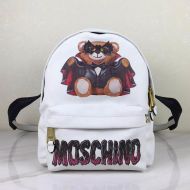Moschino Bat Teddy Bear Backpack White