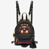 Moschino Bat Teddy Bear Mini Backpack Black