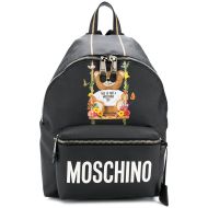 Moschino Botanical Teddy Bear Large Backpack Black