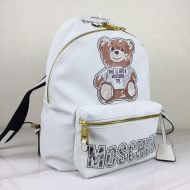 Moschino Brushstroke Teddy Bear Backpack White