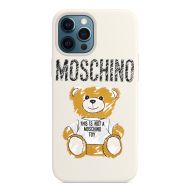 Moschino Brushstroke Teddy Bear iPhone Case White