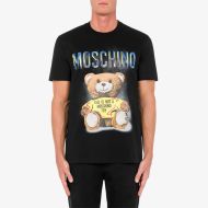 Moschino Contrasting Squiggle Teddy Bear T-Shirt Black