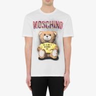 Moschino Contrasting Squiggle Teddy Bear T-Shirt White