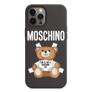 Moschino Cross Teddy Bear iPhone Case Black