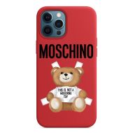 Moschino Cross Teddy Bear iPhone Case Red