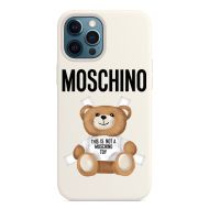 Moschino Cross Teddy Bear iPhone Case White
