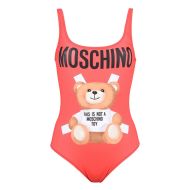 Moschino Cross Teddy Bear Swimsuit Red