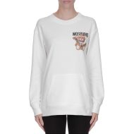 Moschino Frame Teddy Bear Pocket Sweater White