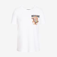 Moschino Frame Teddy Bear Slim T-Shirt White