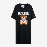 Moschino Furry Teddy Bear Short Dress Black