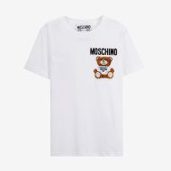 Moschino Furry Teddy Bear Slim T-Shirt White
