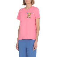 Moschino Inflatable Teddy Bear Slim T-Shirt Pink