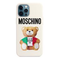 Moschino Italian Teddy Bear iPhone Case White
