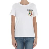 Moschino Italian Teddy Bear Slim T-Shirt White