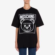Moschino Label Teddy Bear T-Shirt Black