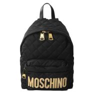 Moschino Logo Quilted Backpack Black/Gold