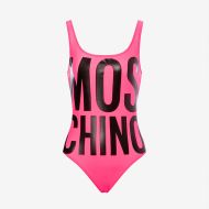 Moschino Maxi Logo Swimsuit Rose