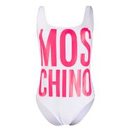 Moschino Maxi Logo Swimsuit White