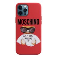 Moschino Micro Teddy Bear iPhone Case Red